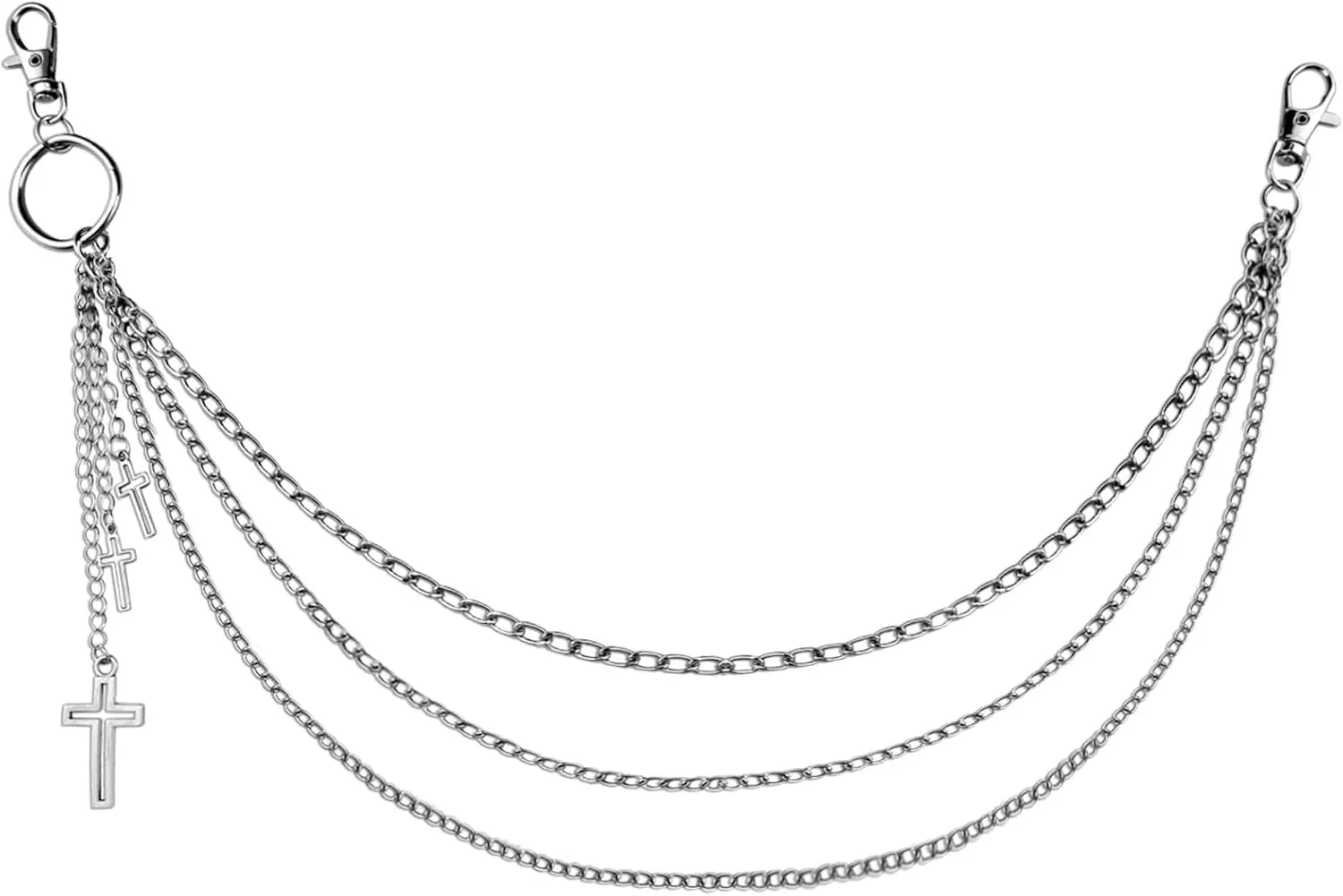 Layered Pants Chain Punk Wallets Chains For Men Heavy Belt Chain For Biker Jean Pants Chains For Adults Men Emo Accessories