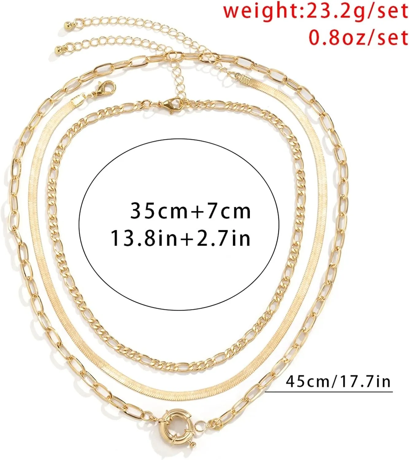 Layering Necklaces Trendy, 3 Layer Necklace for Girls Pendant Necklaces Simple Snake Chain Design Thanksgiving Jewelry Set