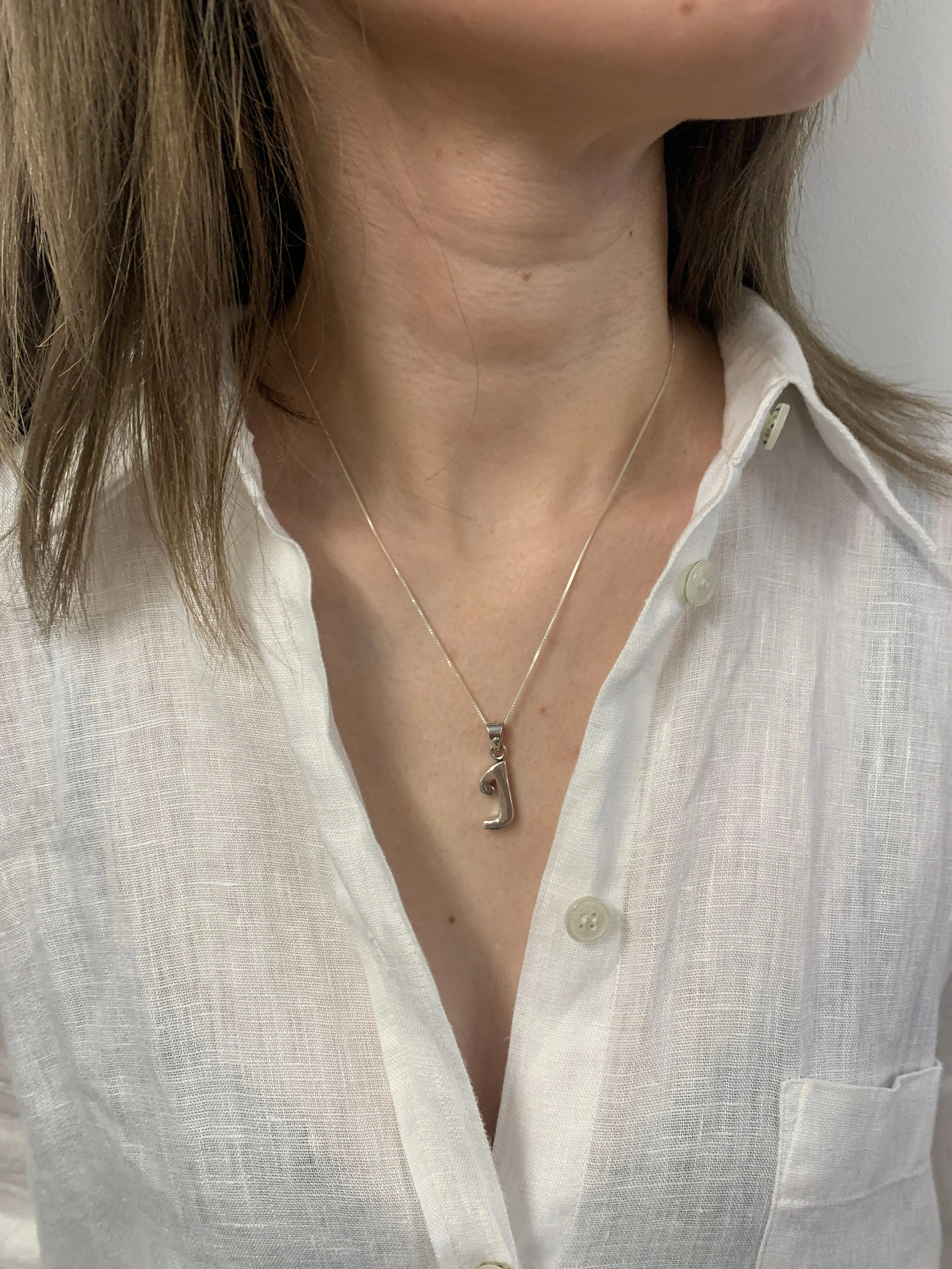 Letter J Pendant - Name Initial Necklace - Personalized Gift