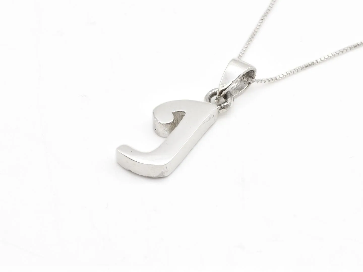 Letter J Pendant - Name Initial Necklace - Personalized Gift