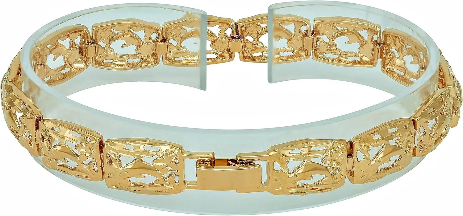 LIFETIME JEWELRY Dolphin Charm Bracelets for Women and Teen 24k Real Gold Plated