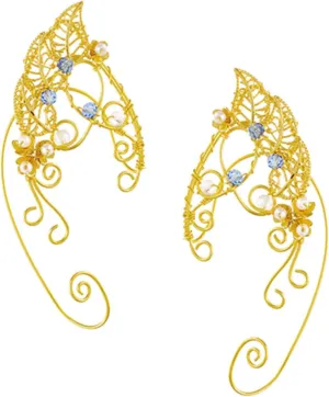 LIFKOME 1 Pair Fairy Ears Cuff Earrings for Women Non Piercing Jewelry Delicate Elf Ear Clips Lightweight for Parties Weddings Cosplay Special Occasions