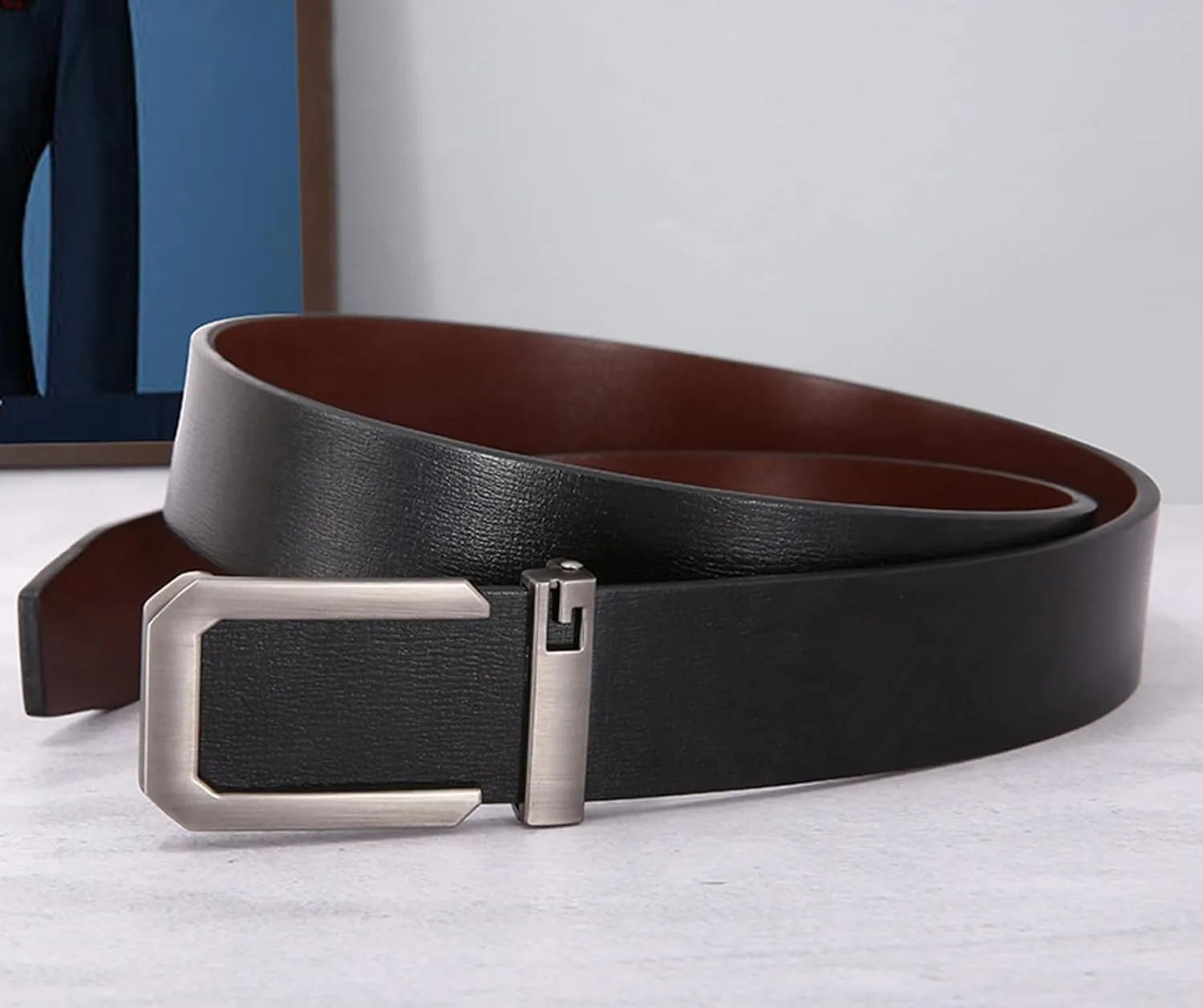 Luxury Belt Automatic Buckle Belts Adjustable Men's Belts Cowhide Retro Leather Mens Belts for All Occasions Belt Men