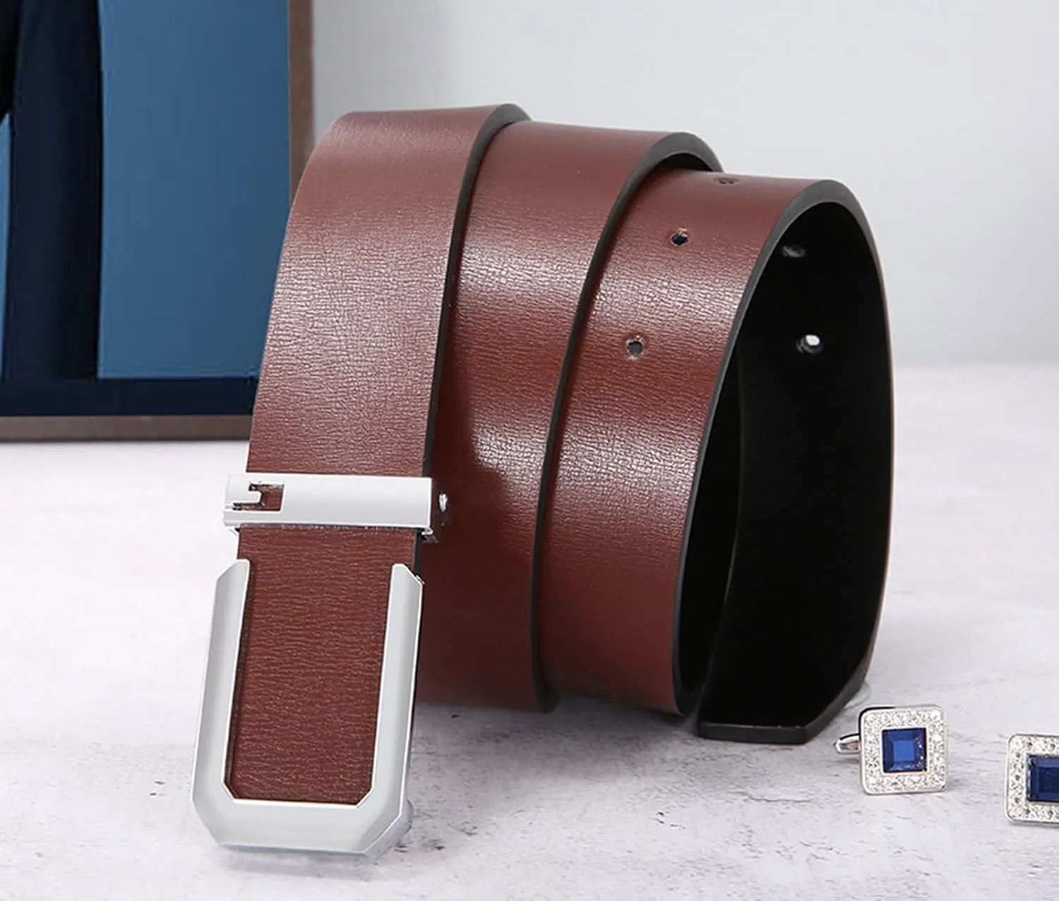 Luxury Belt Automatic Buckle Belts Adjustable Men's Belts Cowhide Retro Leather Mens Belts for All Occasions Belt Men