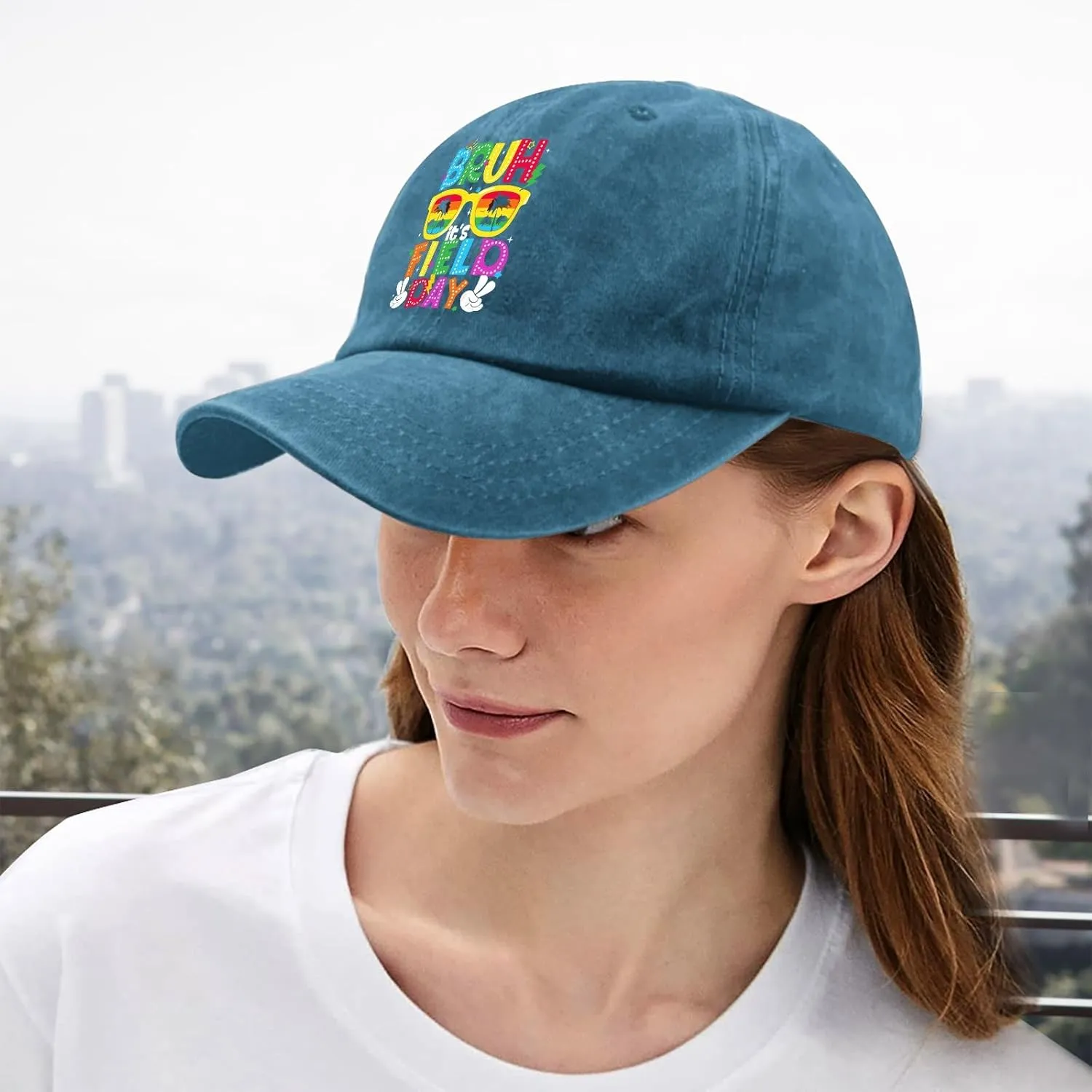 Made in US Bruh It's Field Day Ball Caps Cotton Washed Baseball Caps Adjustable Hat Custom Gifts for