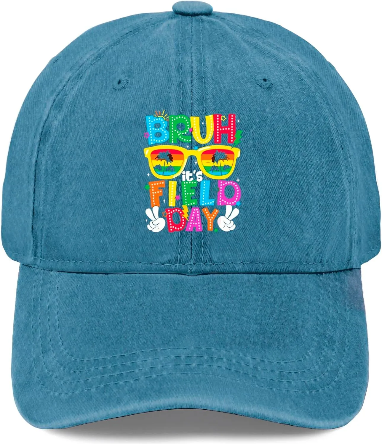 Made in US Bruh It's Field Day Ball Caps Cotton Washed Baseball Caps Adjustable Hat Custom Gifts for