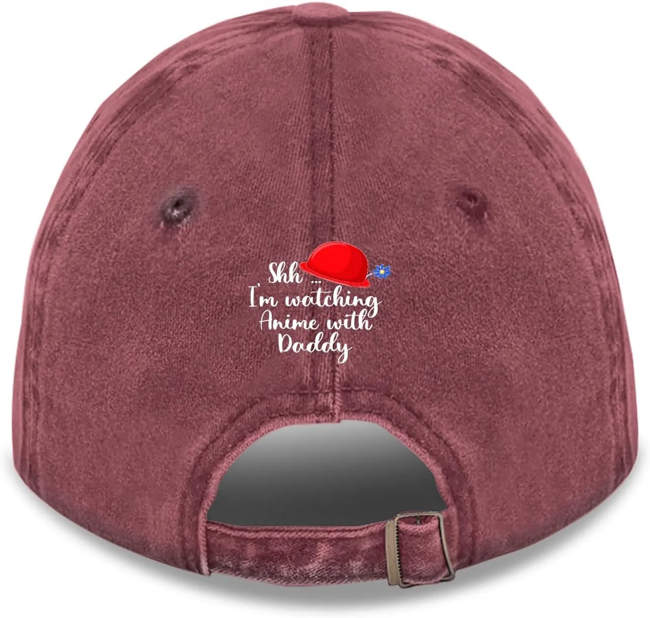 Made in US Shh Im Watching Anime with Daddy First Fathers Day Hat for Womens Baseball Caps