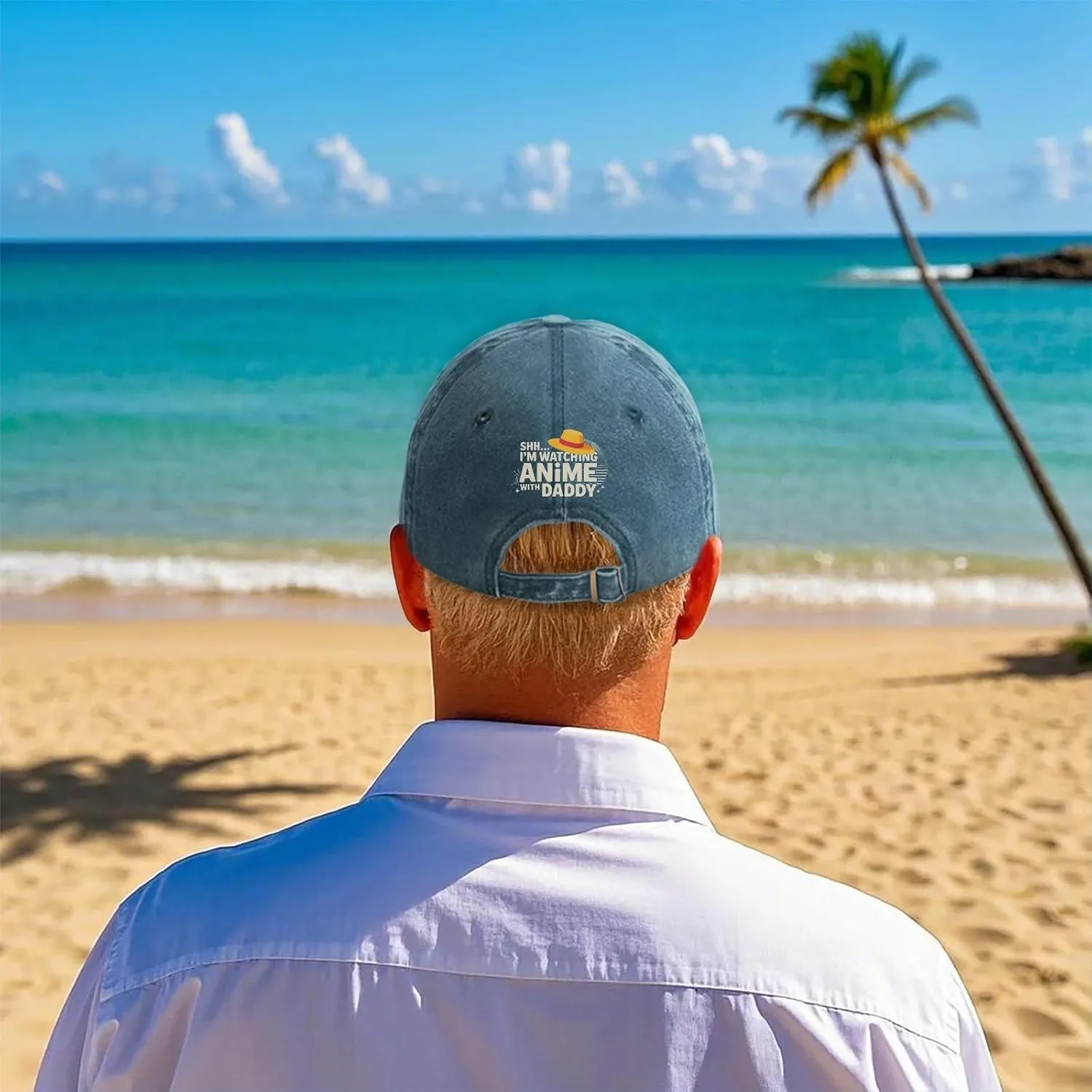 Made in US Shh Im Watching Anime with Daddy First Fathers Day Hats for Women Baseball Caps Trendy