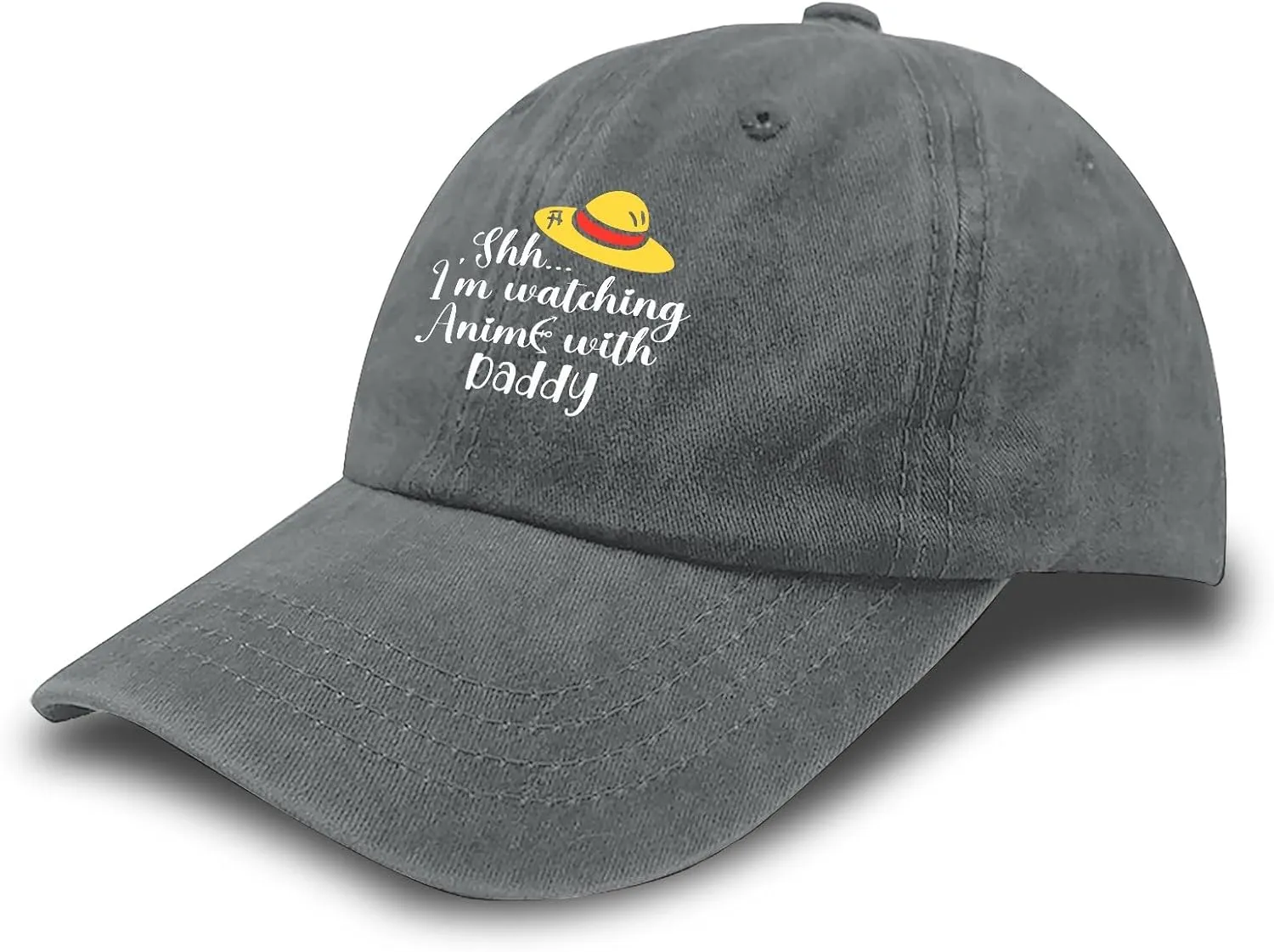 Made in US Shh Im Watching Anime with Daddy First Fathers Day Hats for Womens Baseball Caps
