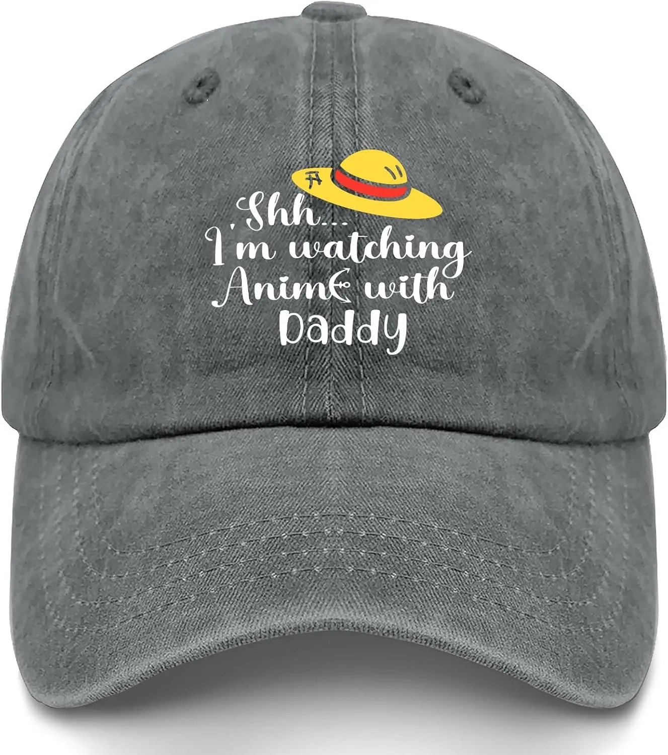 Made in US Shh Im Watching Anime with Daddy First Fathers Day Hats for Womens Baseball Caps
