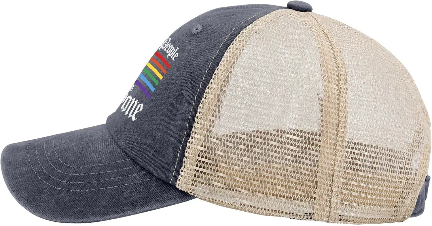 Made in US We The People Means Everyone Mens Hat Cotton Washed Baseball Caps Adjustable Hat Custom