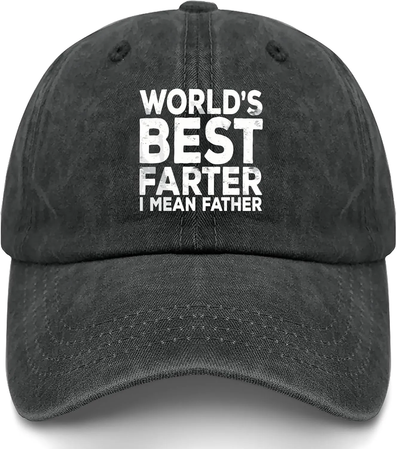 Made in US World's Best Farter I Mean Father Fathers Day Funny Dad Dog Hats for Men Baseball Cap Low