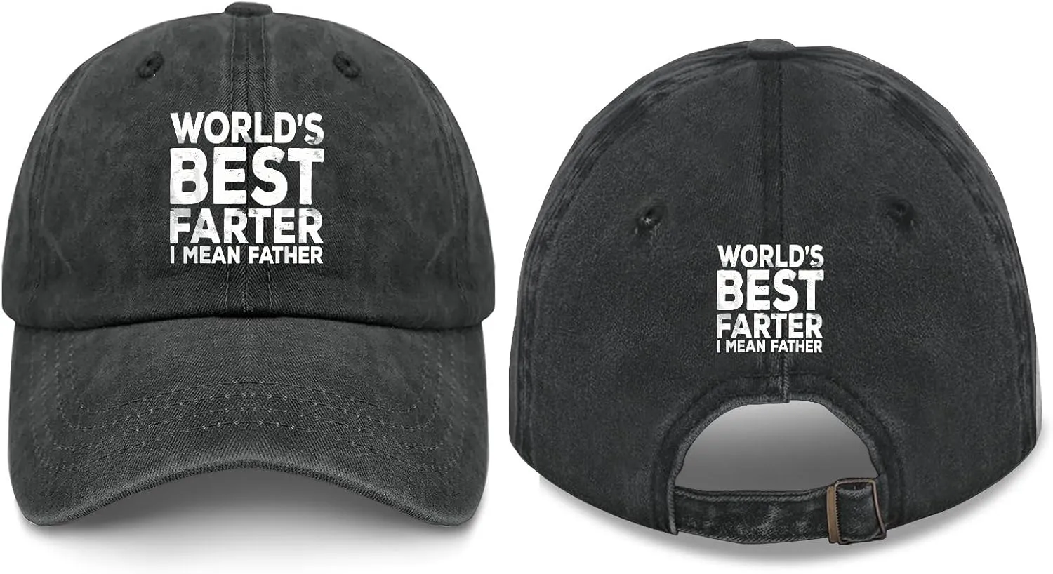Made in US World's Best Farter I Mean Father Fathers Day Funny Dad Dog Hats for Men Baseball Cap Low