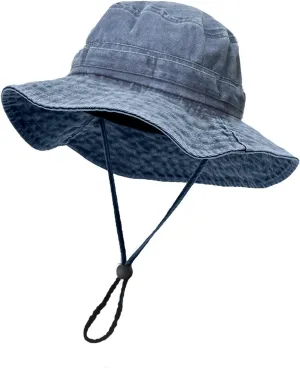 Men's Bucket Hat Camo Outdoor Sun Protection, Breathable Quick-Dry Fishing Gardening Hiking Hat ,UPF50  Cotton Wide Brim