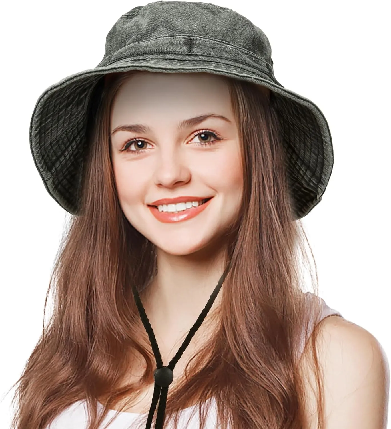 Men's Bucket Hat Camo Outdoor Sun Protection, Breathable Quick-Dry Fishing Gardening Hiking Hat ,UPF50  Cotton Wide Brim