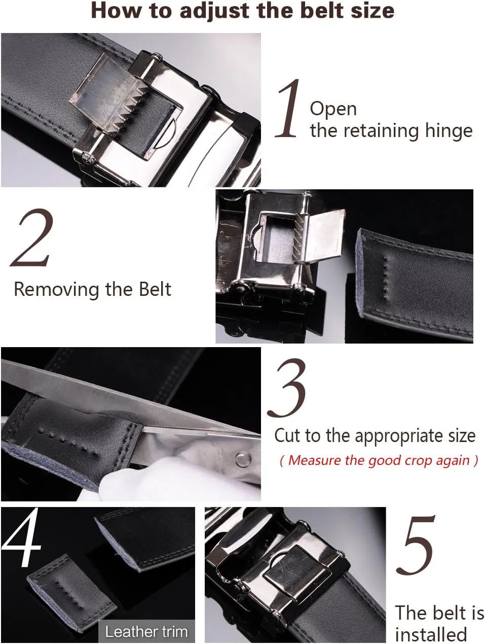 Men's Ostrich Skin Embossed Pattern Automatic Buckle Genuine Cow Leather Belts Ratchet Belt 35mm Wide 5 Color