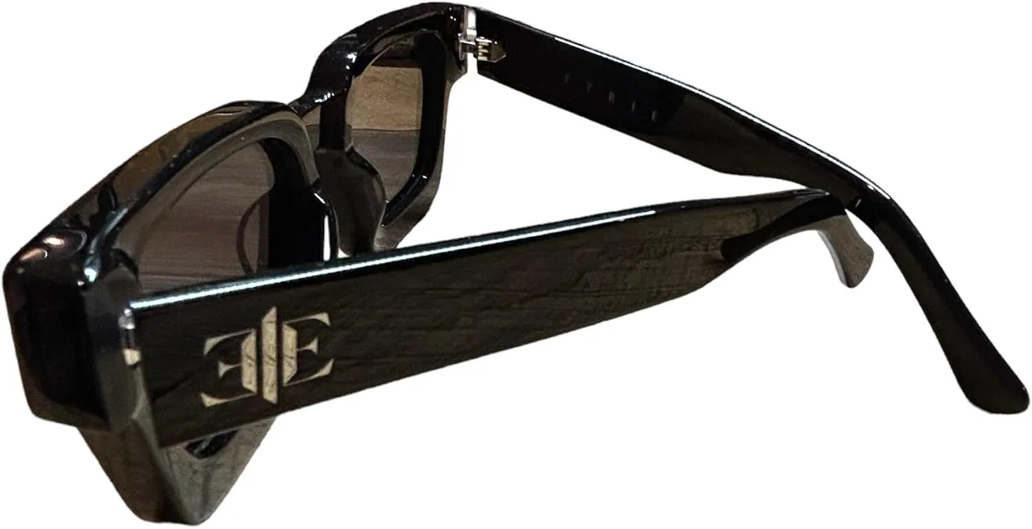 Mens Polarized Sunglasses - Designer Trendy - UV Protection - Rectangular - Vintage Sunglasses for Men