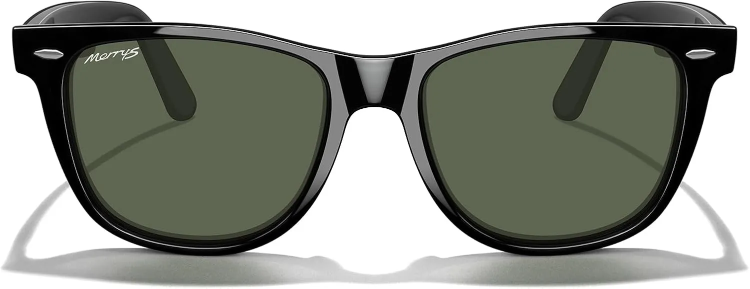 MERRY'S Classic Square Shape Polarized Sunglasses for Womens Mens Retro Designer UV400 Sun Glasses S6140