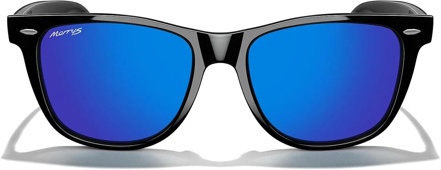 MERRY'S Classic Square Shape Polarized Sunglasses for Womens Mens Retro Designer UV400 Sun Glasses S6140