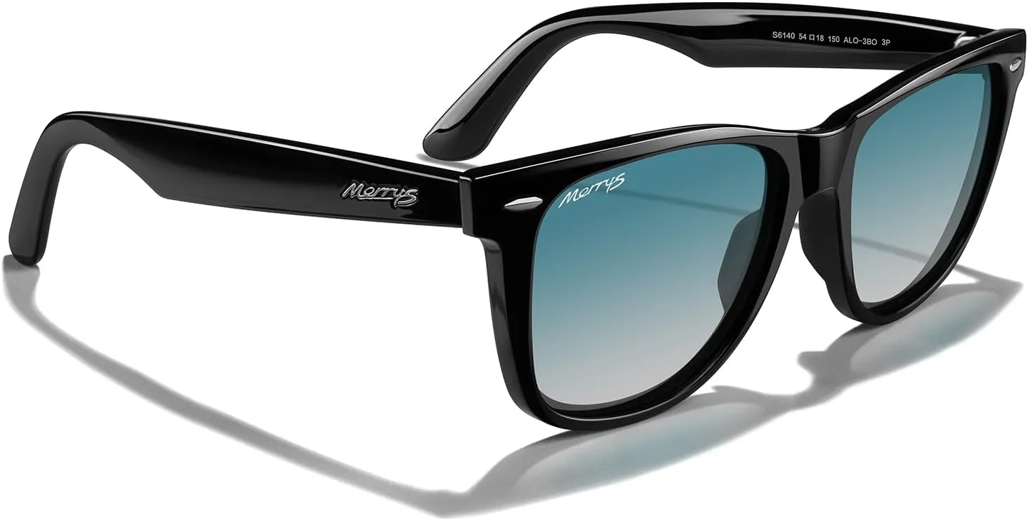 MERRY'S Classic Square Shape Polarized Sunglasses for Womens Mens Retro Designer UV400 Sun Glasses S6140