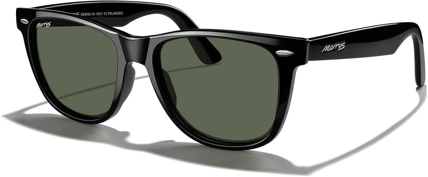 MERRY'S Classic Square Shape Polarized Sunglasses for Womens Mens Retro Designer UV400 Sun Glasses S6140