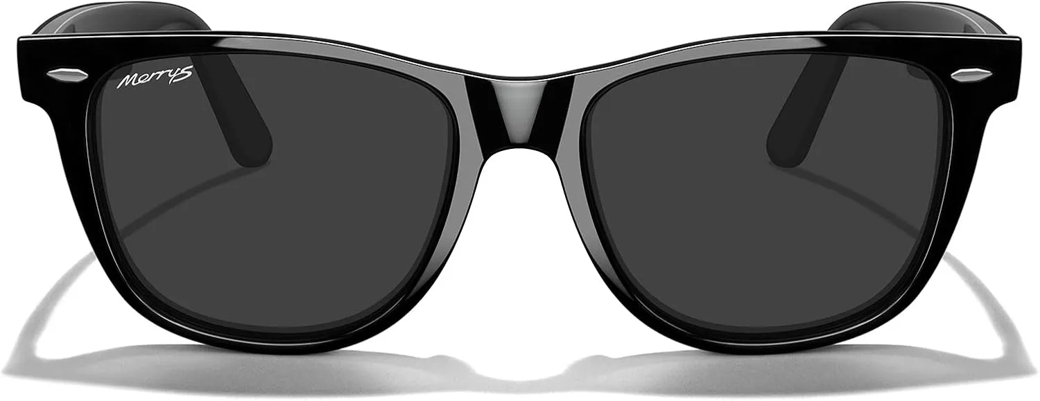 MERRY'S Classic Square Shape Polarized Sunglasses for Womens Mens Retro Designer UV400 Sun Glasses S6140