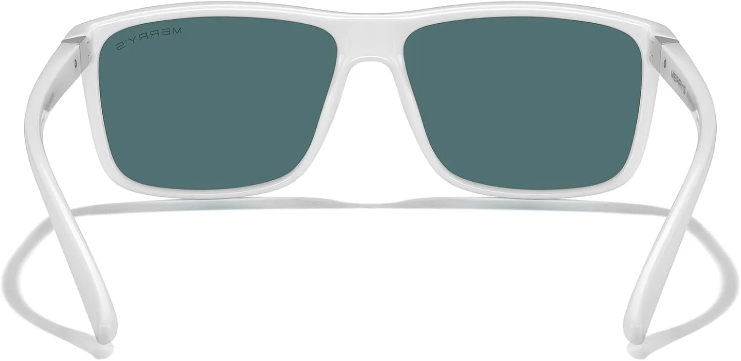 MERRY'S Rectangular Polarized Sports Sunglasses for Men Women Cycling Driving Fishing UV400 Protection S8225