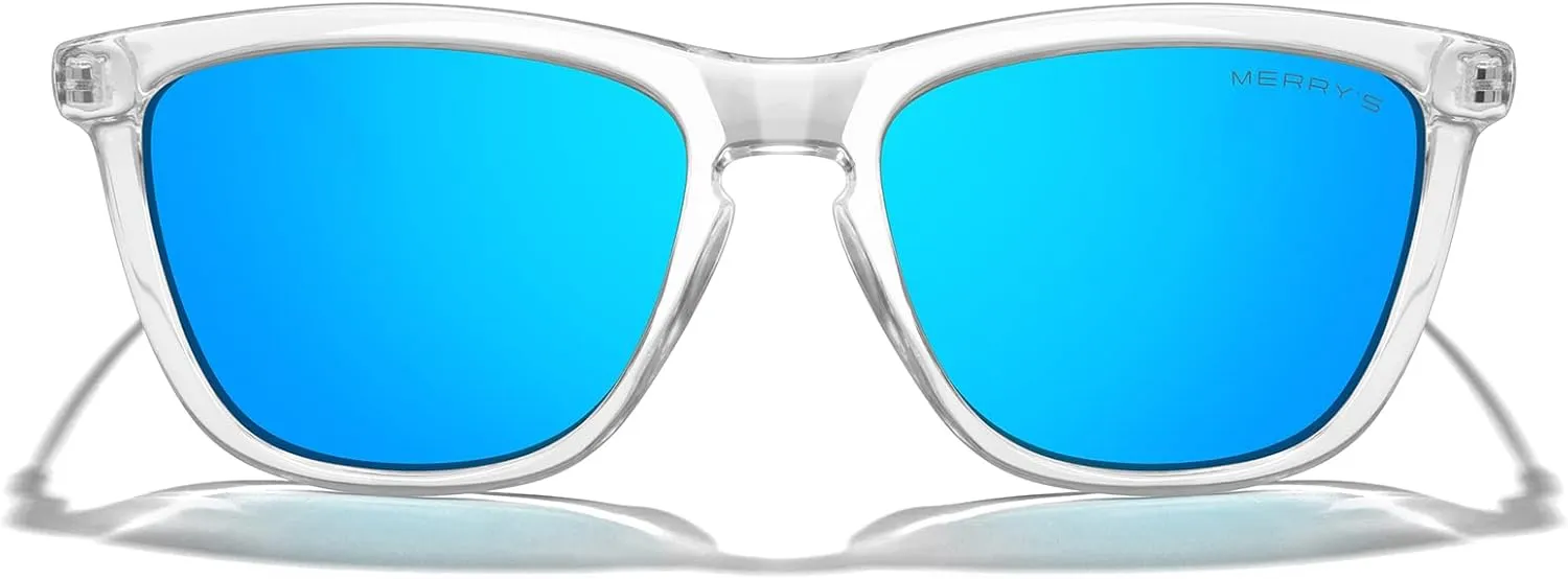 MERRY'S Unisex Polarized Sunglasses for Women Men Classic Retro Designer Style Aluminum Legs