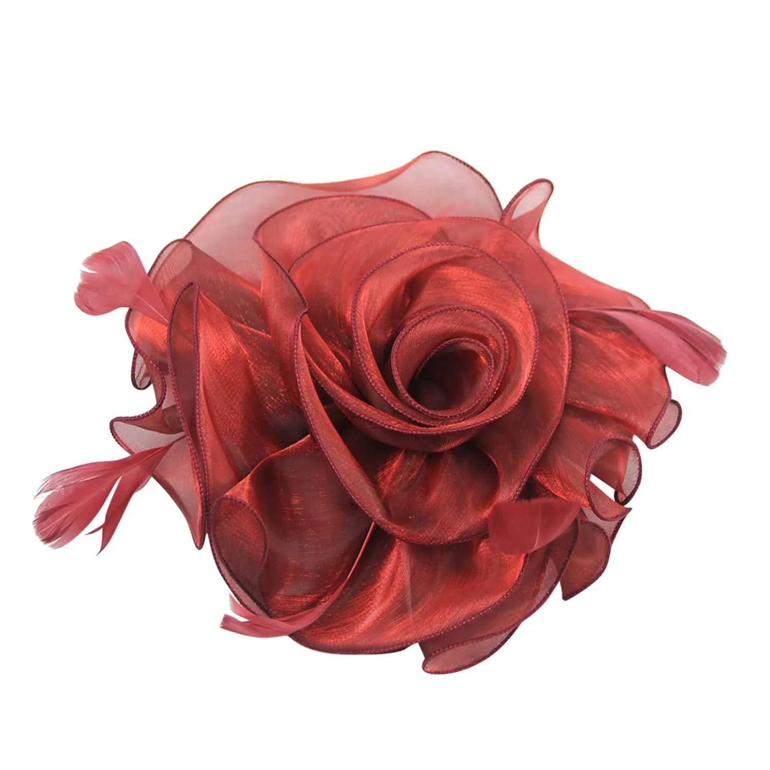 Metal Hair Band Hat For Women Wedding Flower Cocktail Mesh Feathers Hair Clip Tea Party Headband Boxing Hair Band