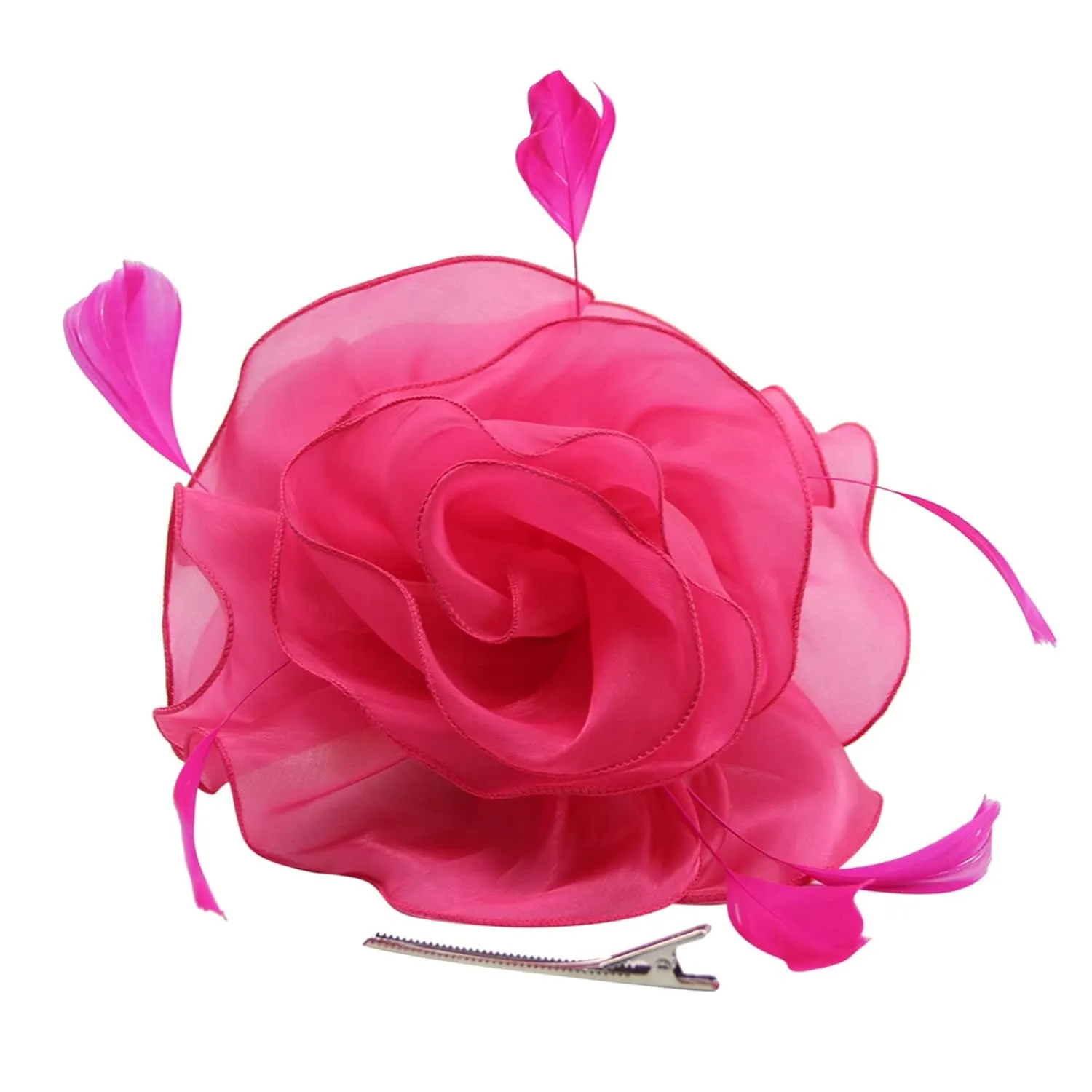 Metal Hair Band Hat For Women Wedding Flower Cocktail Mesh Feathers Hair Clip Tea Party Headband Boxing Hair Band