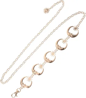 Metal Waist Chain Gold Belt for Women Fashion Elegant Adjustable Waist Belt Plus Size