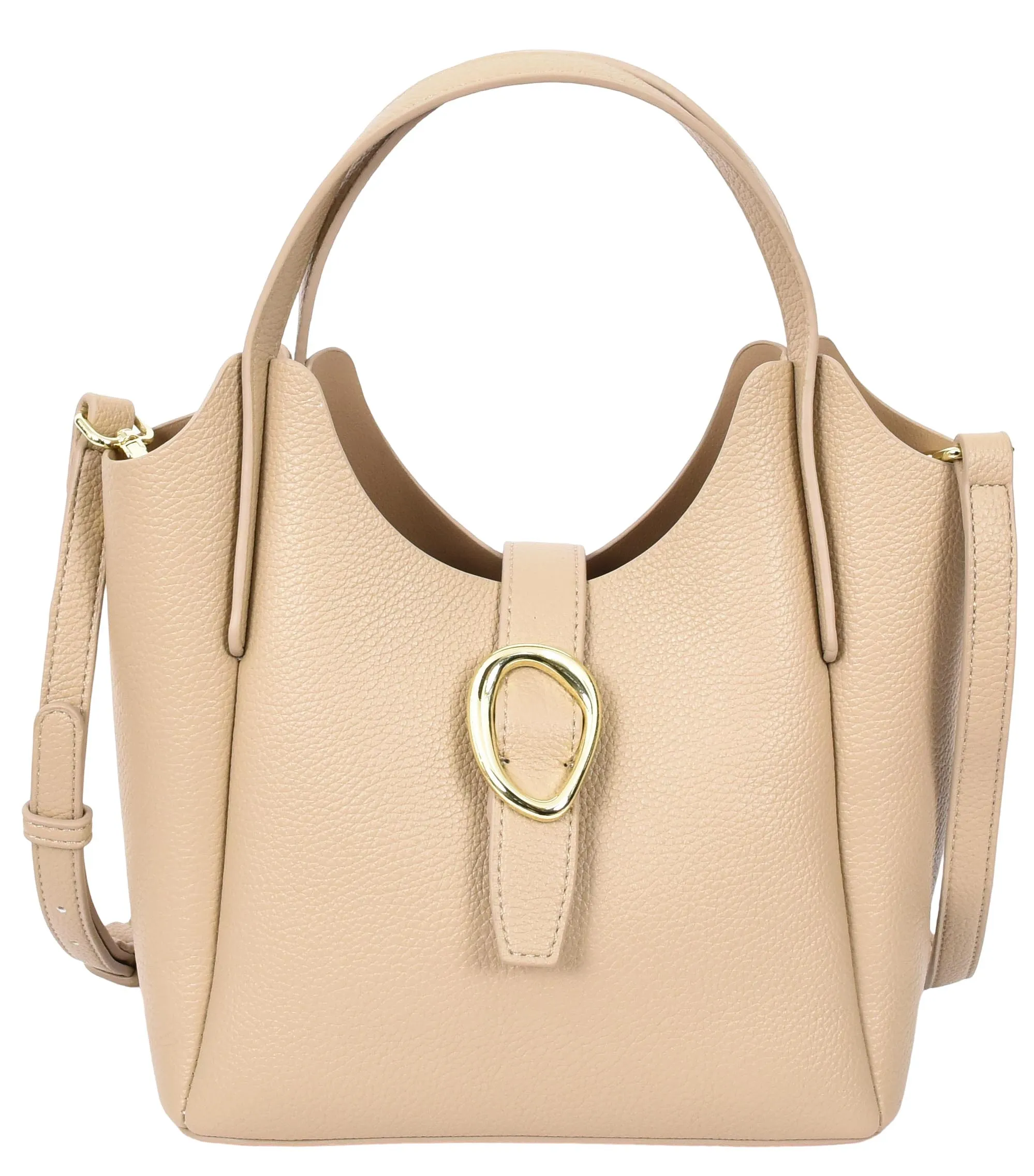 Montreal  Women's Small Faux Leather Shoulder Handbag Beige