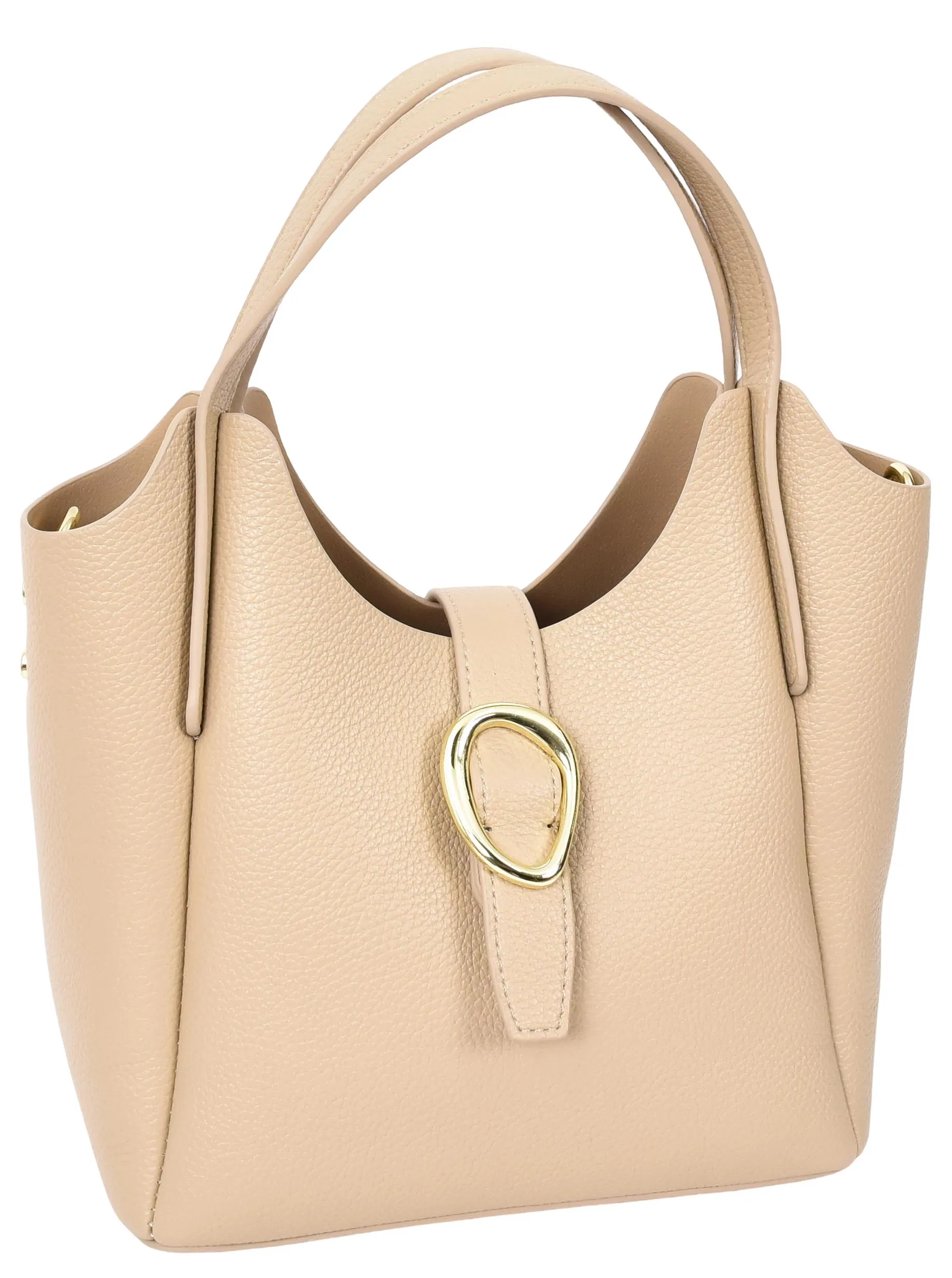 Montreal  Women's Small Faux Leather Shoulder Handbag Beige