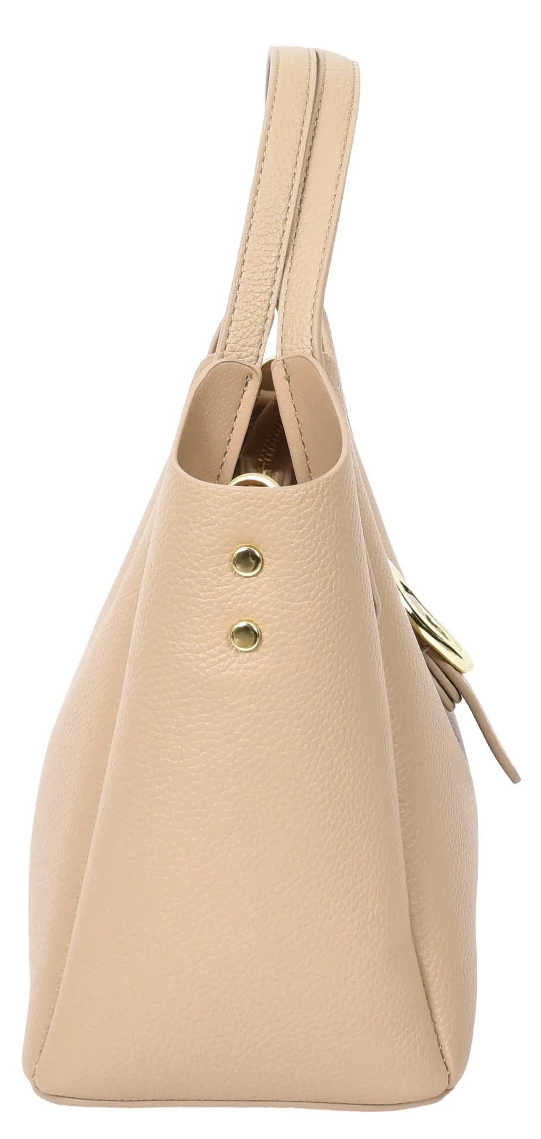 Montreal  Women's Small Faux Leather Shoulder Handbag Beige