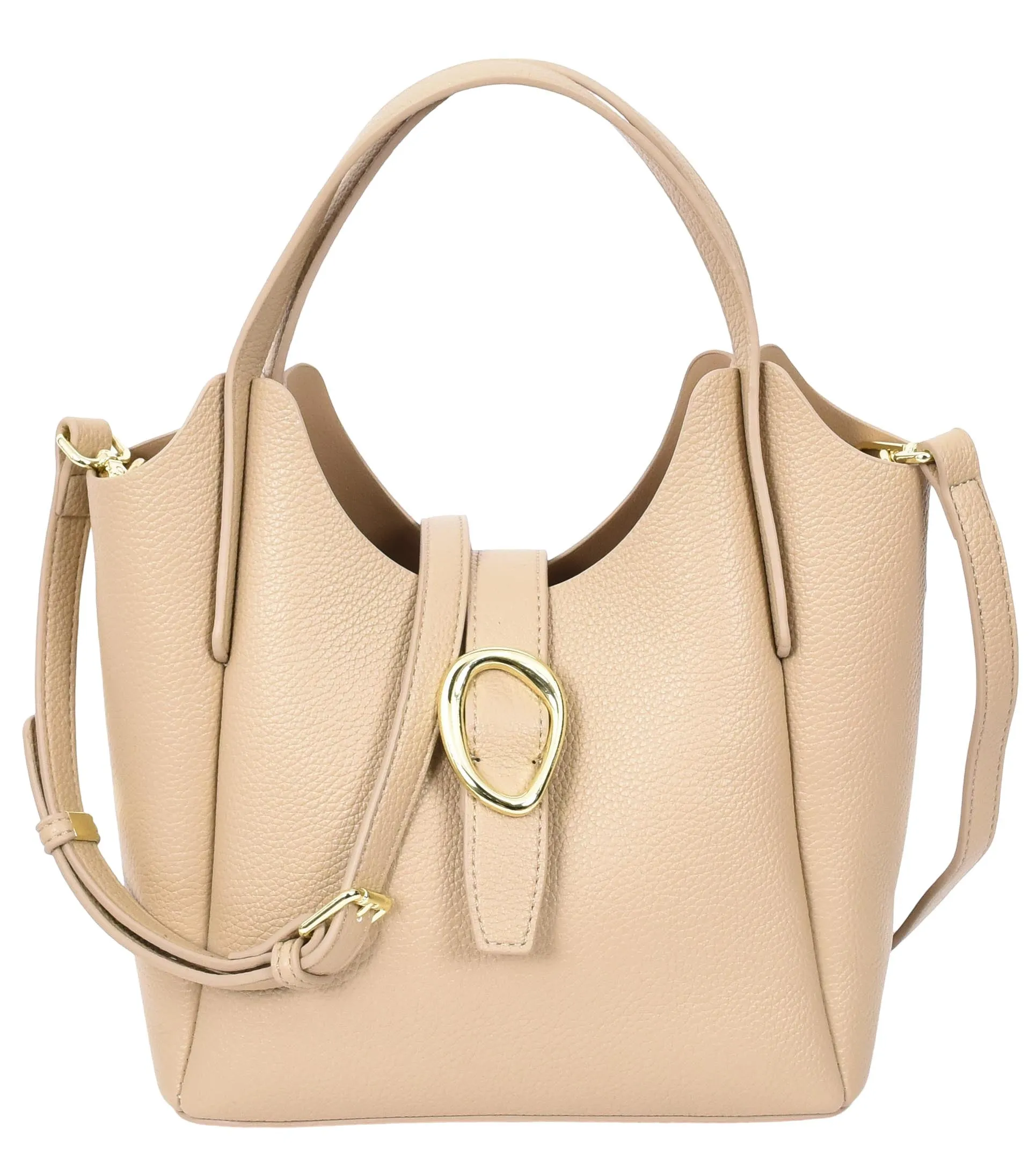 Montreal  Women's Small Faux Leather Shoulder Handbag Beige