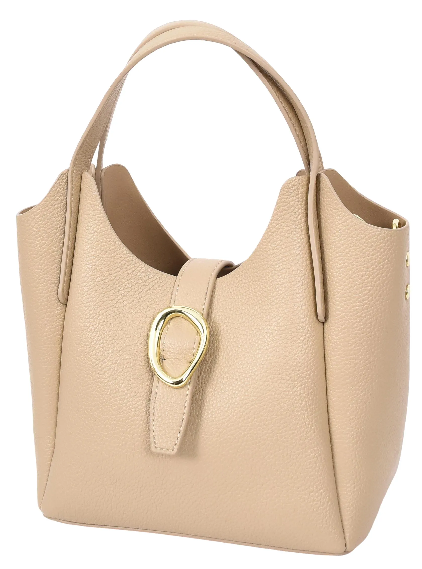 Montreal  Women's Small Faux Leather Shoulder Handbag Beige
