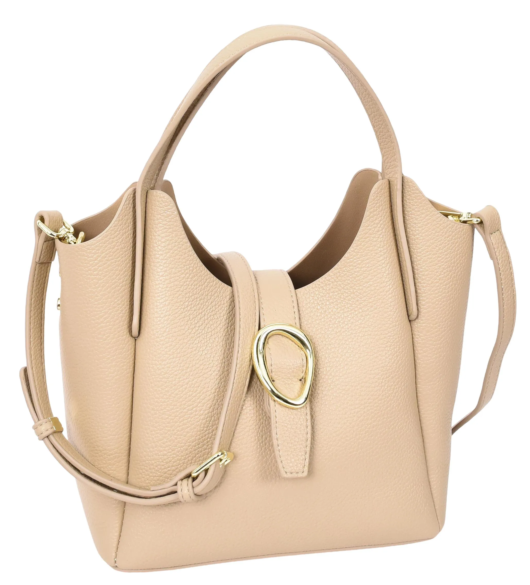 Montreal  Women's Small Faux Leather Shoulder Handbag Beige