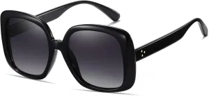 MORESHINE Trendy Oversized Square Polarized Sunglasses Retro Shades for Women UV400 Protection