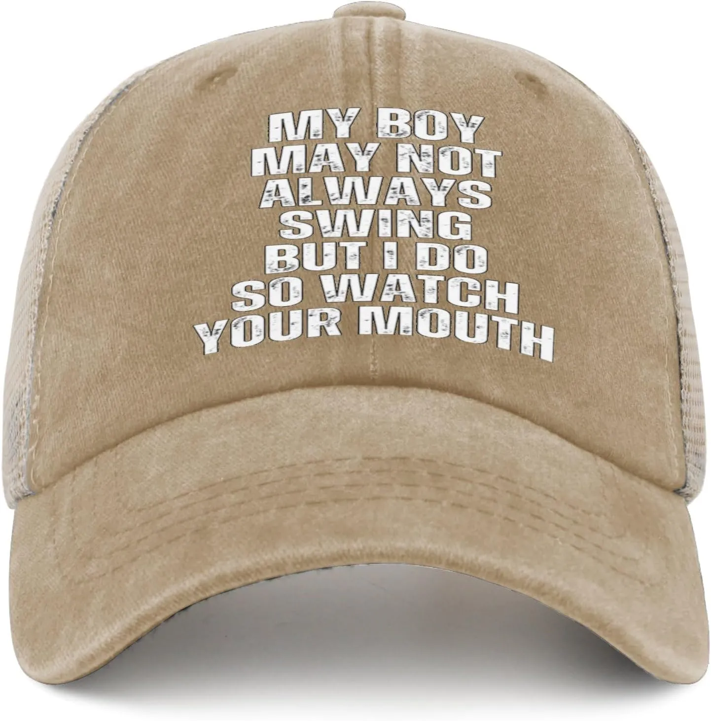 My Boy May Not Always Swingg But I Do So Watches Your Mouth Hat for Women Fashion Running Hats Women AllBlack