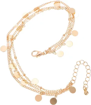 NOLITOY Foot Chain Set Women's White Gold Anklets for Women Fashionable Beach Anklet Jewelry