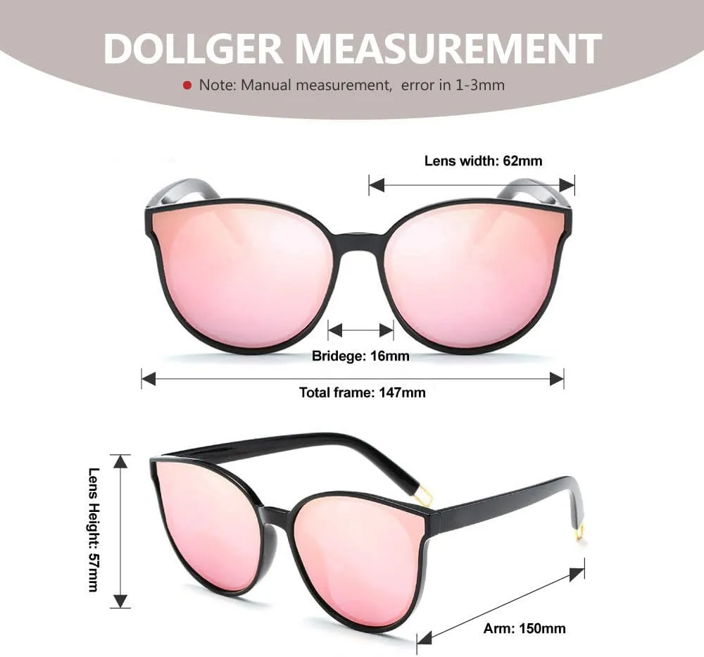 Polarized Oversized Sunglasses for Women Men Trendy Cateye Sun Glassses Retro Large Frame Shades Black