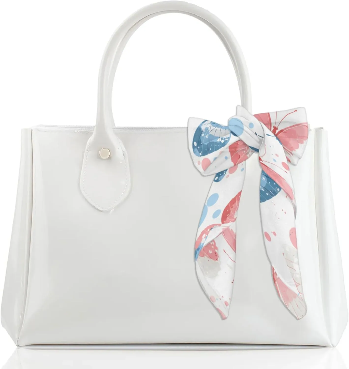 Pretty Butterfly Silk Scarf for Women 23.6x23.6" Satin Head Scarf