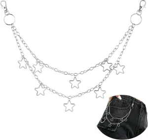 Punk Pants Chain Silver Pants Pocket Chain Wallet Chains,Goth Jean Chains,Chain Belts for Women Jean Chains for Men