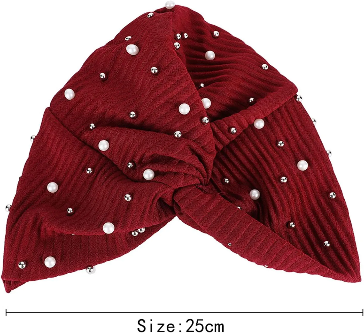 Quick Drying Caps for Ladies Womens Fashion Pure Pearl Headband Womens Elastic Headband Cap Headband (Grey, One Size)