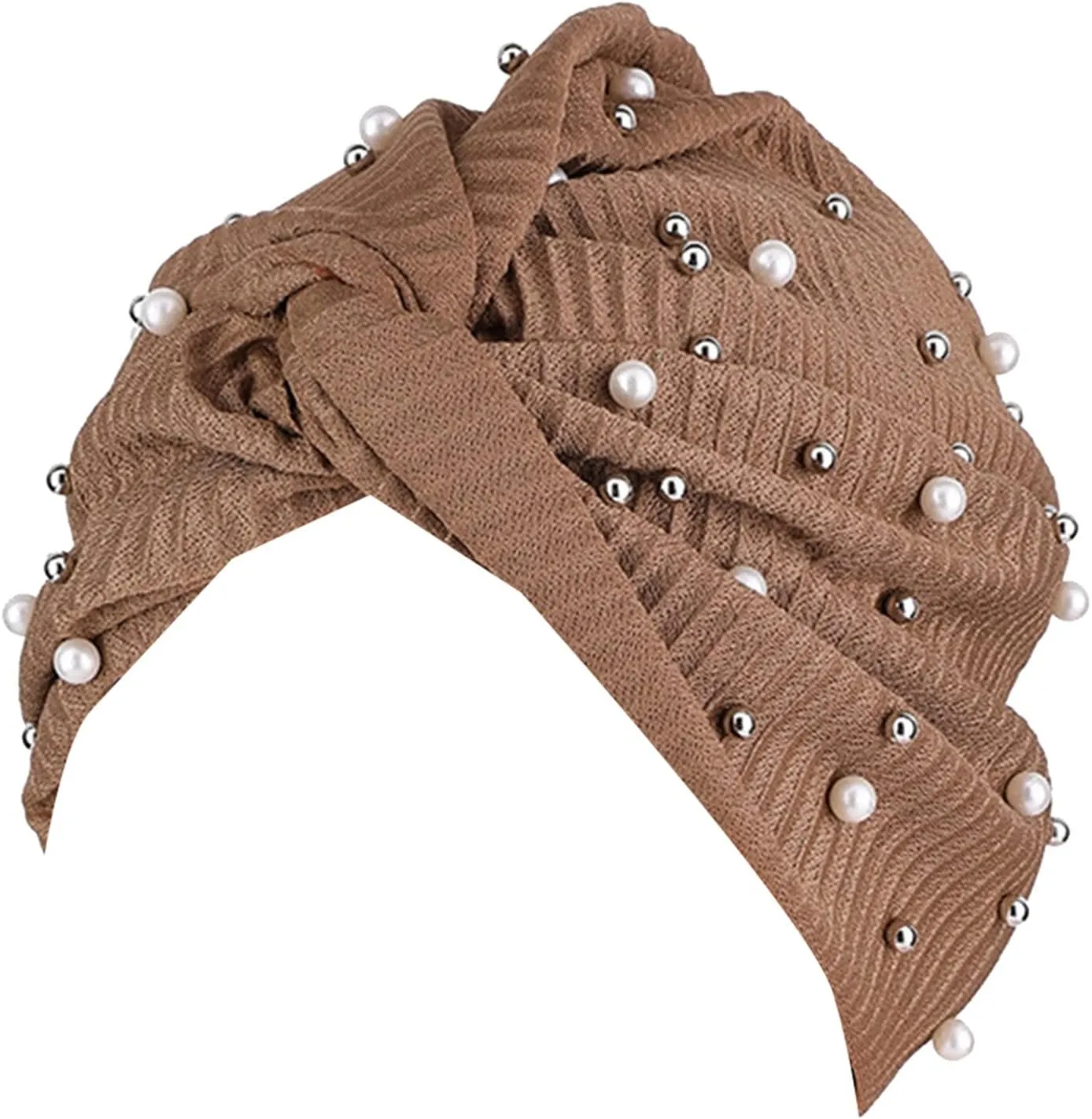 Quick Drying Caps for Ladies Womens Fashion Pure Pearl Headband Womens Elastic Headband Cap Headband (Grey, One Size)