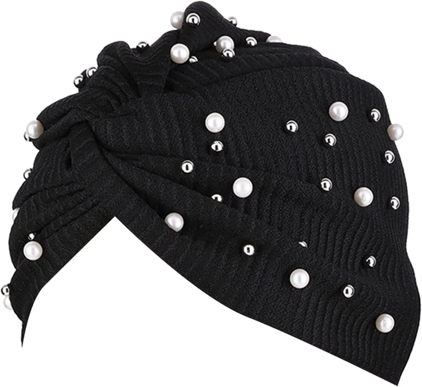 Quick Drying Caps for Ladies Womens Fashion Pure Pearl Headband Womens Elastic Headband Cap Headband (Grey, One Size)