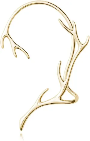 Reffeer Platinum Plated Copper Cartilage Cuff Earring Non Piercing Wraps for Women Clip Ons Earring Climber