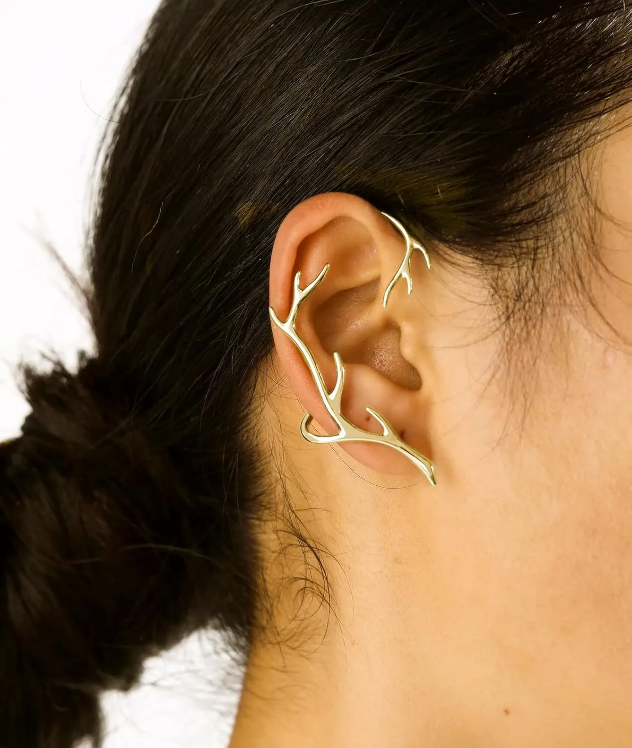Reffeer Platinum Plated Copper Cartilage Cuff Earring Non Piercing Wraps for Women Clip Ons Earring Climber