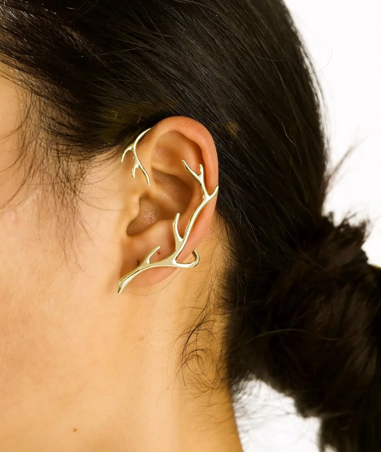 Reffeer Platinum Plated Copper Cartilage Cuff Earring Non Piercing Wraps for Women Clip Ons Earring Climber