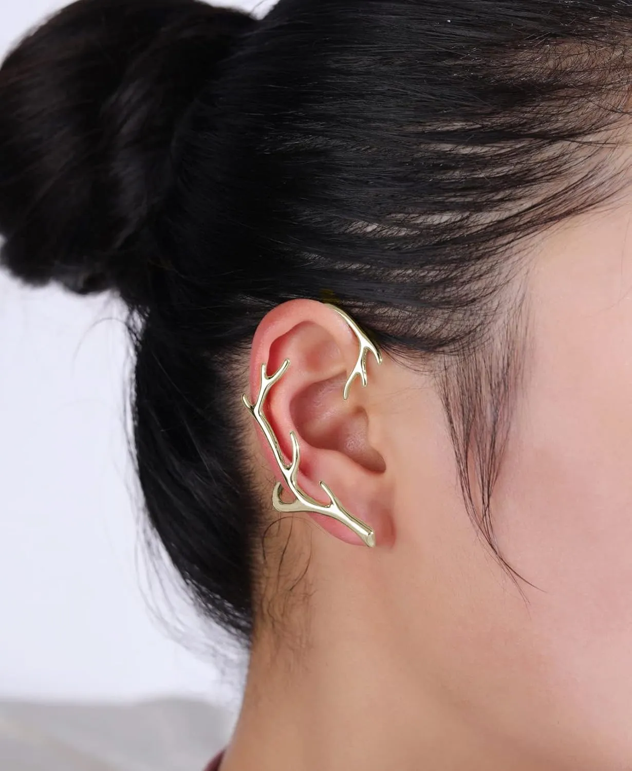 Reffeer Platinum Plated Copper Cartilage Cuff Earring Non Piercing Wraps for Women Clip Ons Earring Climber